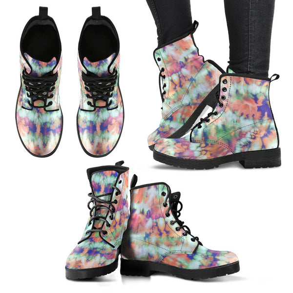 Combat Boots - Tie Dye Design #105 | Custom Shoes Vegan