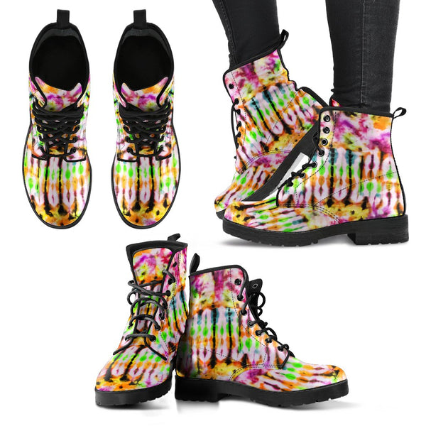 Combat Boots - Tie Dye Design #106 | Custom Shoes Vegan