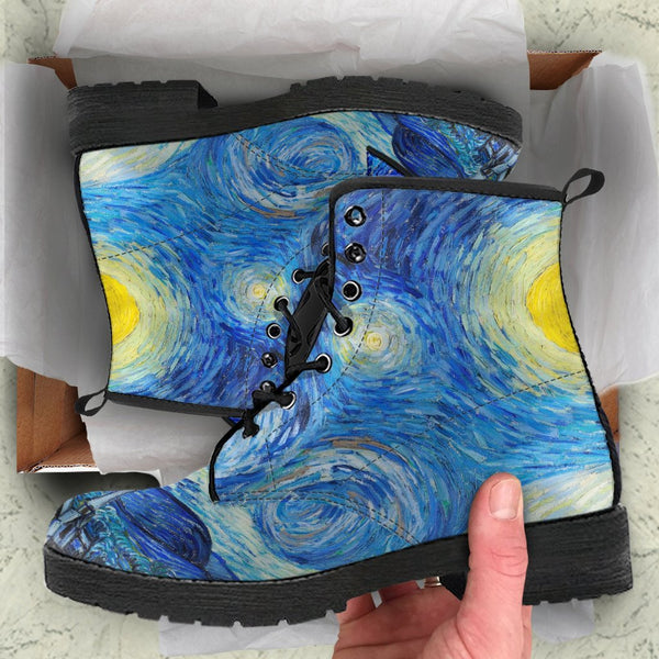 Combat Boots - Vintage Art | Vincent van Gogh: The Starry
