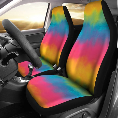 Custom Car Seat Covers - Rainbow Watercolor Effect #126