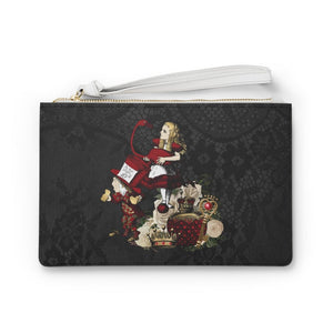 Custom Clutch Purse - Alice in Wonderland Gift # 32 Red