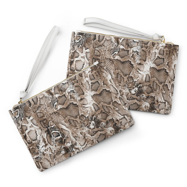 Custom Clutch Purse - Vintage Look Distressed Snake Skin