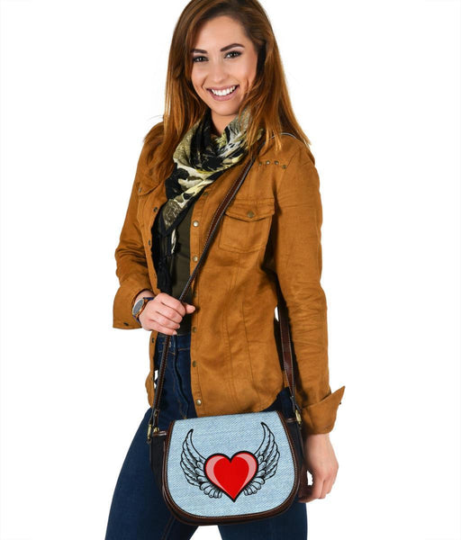 Custom Saddle Bag (Canvas) – Heart Angel | Gift Ideas