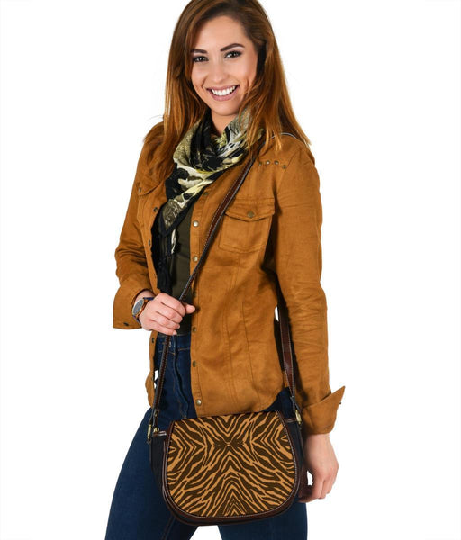 Custom Saddle Bag (Canvas) – Tiger Print | Gift Ideas