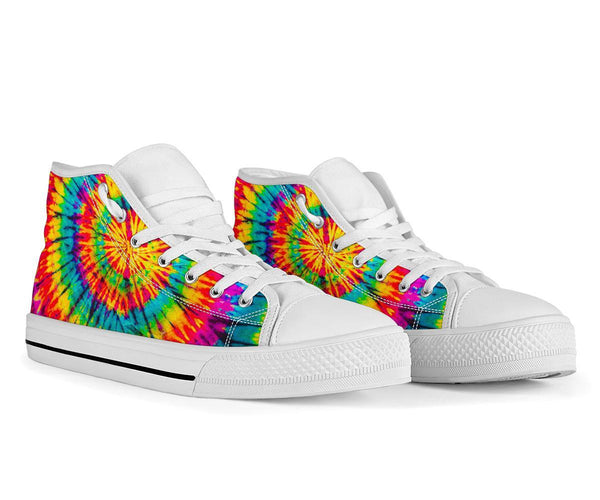 ES High Top Sneakers - Tie Dye Design #116 | Custom Shoes