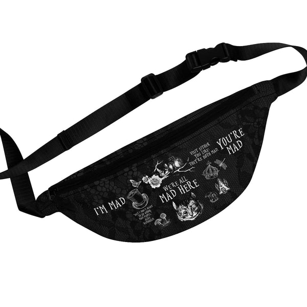 Fanny Pack - Alice in Wonderland Gifts #102 Black and White