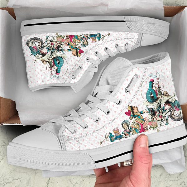High Top Sneakers - Alice in Wonderland Gifts #107 Colorful