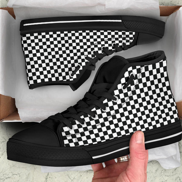 High Top Sneakers - Black and White | Birthday Gifts Gift