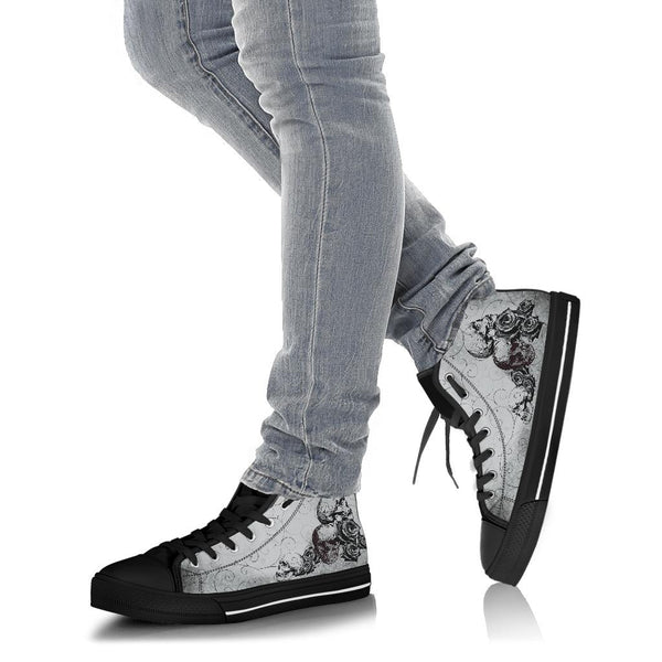 High Top Sneakers - Goth Shoes #101 | Custom Shoes Custom