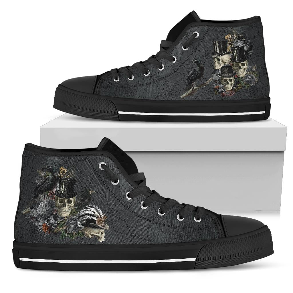 High Top Sneakers - Goth Shoes #102 | Custom Shoes Custom