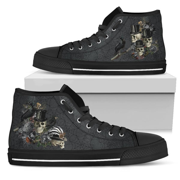 High Top Sneakers - Goth Shoes #102 | Custom Shoes Custom