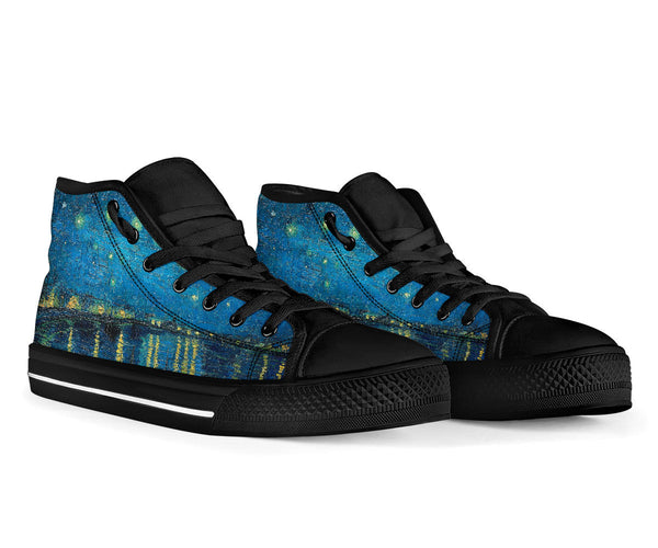 High Top Sneakers - Vintage Art | Vincent van Gogh: Starry