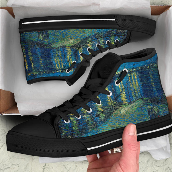 High Top Sneakers - Vintage Art | Vincent van Gogh: Starry