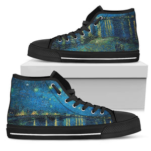 High Top Sneakers - Vintage Art | Vincent van Gogh: Starry