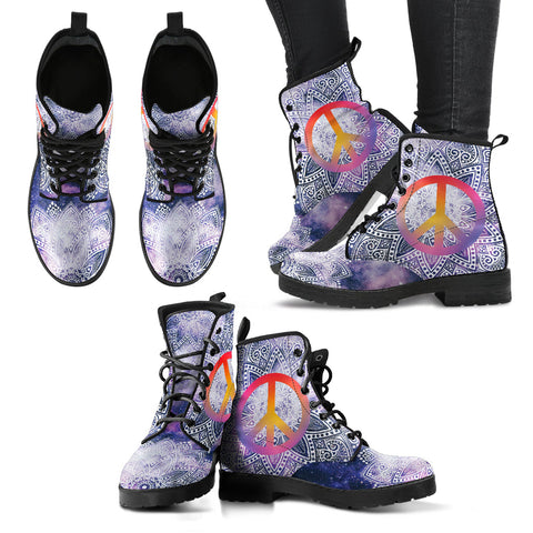 Mandala Peace Handcrafted Boots | ACES INFINITY