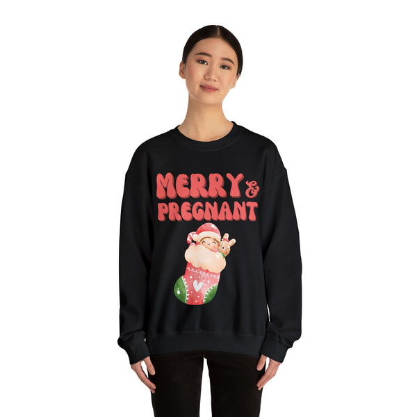 Merry and Pregnant Sweatshirt 1 Congratulations Pregnancy