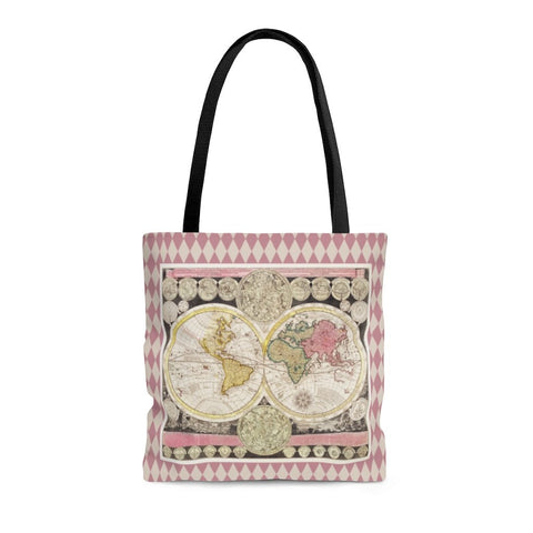 Premium Polyester Tote Bag - Vintage Art #502 Vintage World