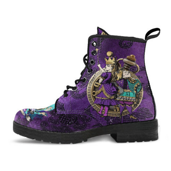 Purple Boots for Women Alice in Wonderland Gifts #21 Purple