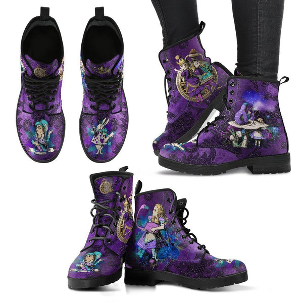 Purple Boots for Women Alice in Wonderland Gifts #21 Purple