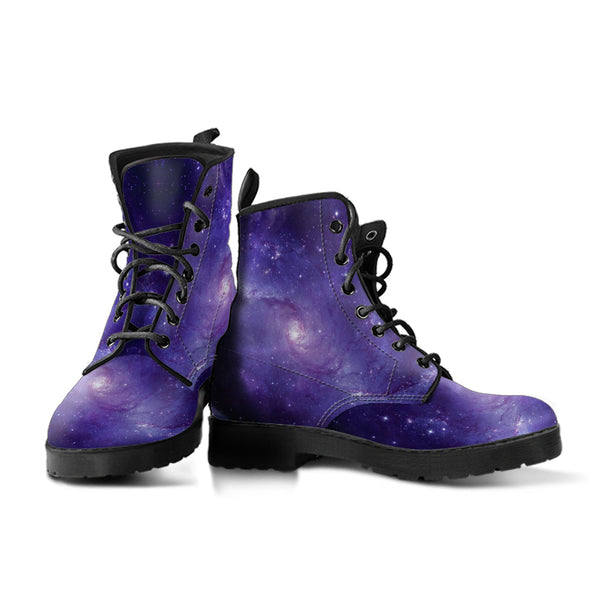 Purple Combat Boots - New Galaxy Shoes | Purple Boots