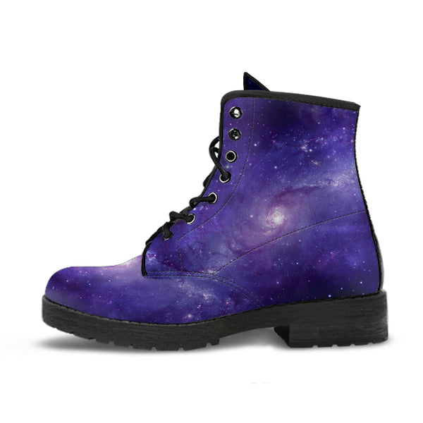 Purple Combat Boots - New Galaxy Shoes | Purple Boots