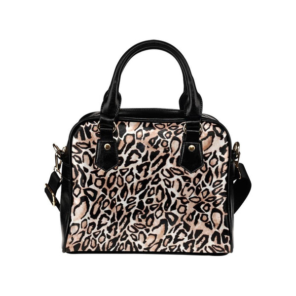 Shoulder Handbag-Leopard Print 101 Vegan Leather Shoulder
