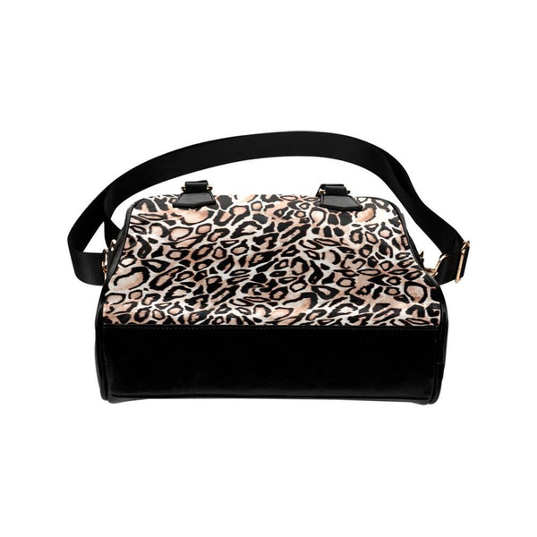 Shoulder Handbag-Leopard Print 101 Vegan Leather Shoulder