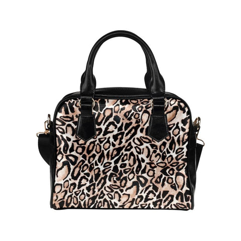 Shoulder Handbag-Leopard Print 101 Vegan Leather Shoulder