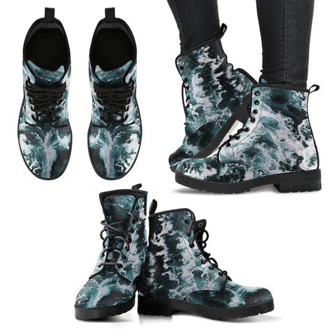 Women’s Leather Boots Murky Depths | ACES INFINITY