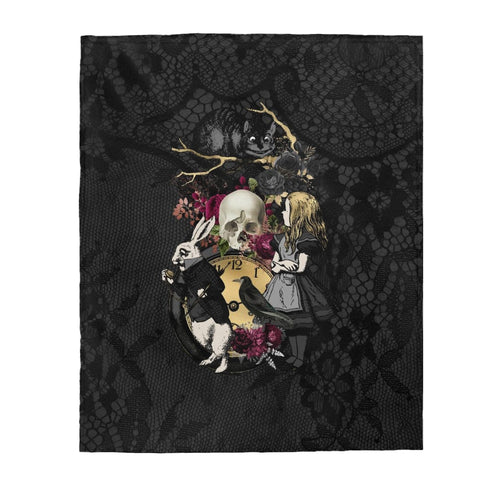 Alice in Wonderland Blanket #101 Goth Series Velveteen Plush