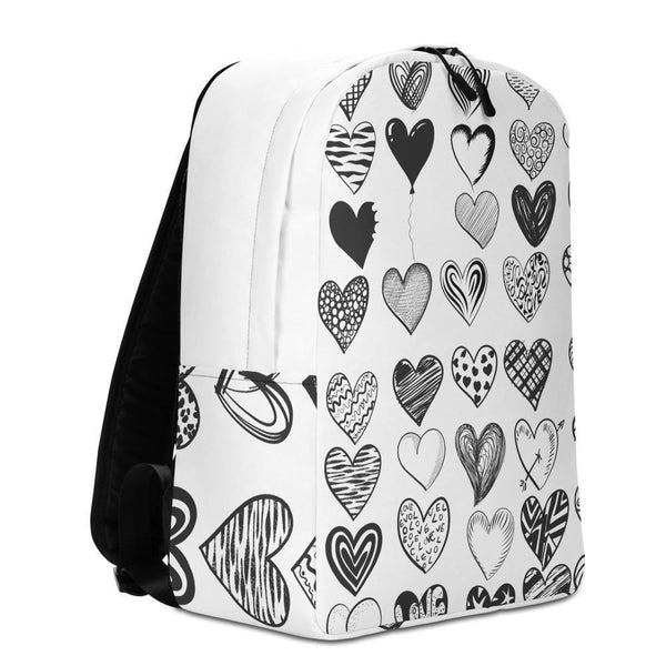 Backpack Minimalist | B&W Hearts | ACES INFINITY