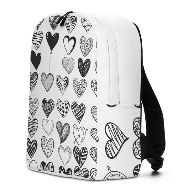Backpack Minimalist | B&W Hearts | ACES INFINITY