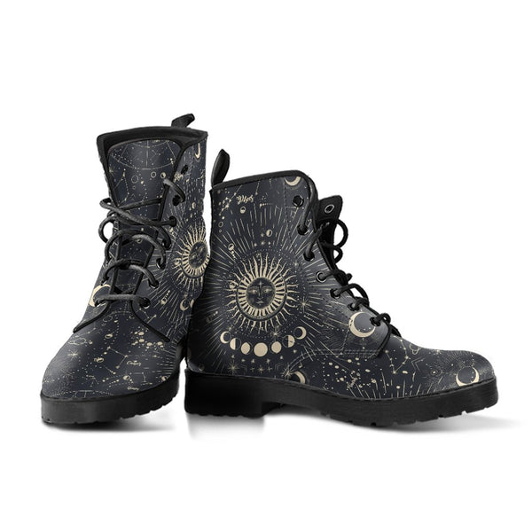 Black Combat Boots - The Sun | Boho Shoes Women’s Boots 