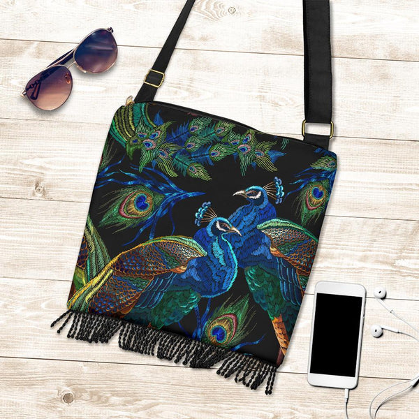 Boho Bag (Canvas) - Peacock #101 | Hobo Slouchy Bag 