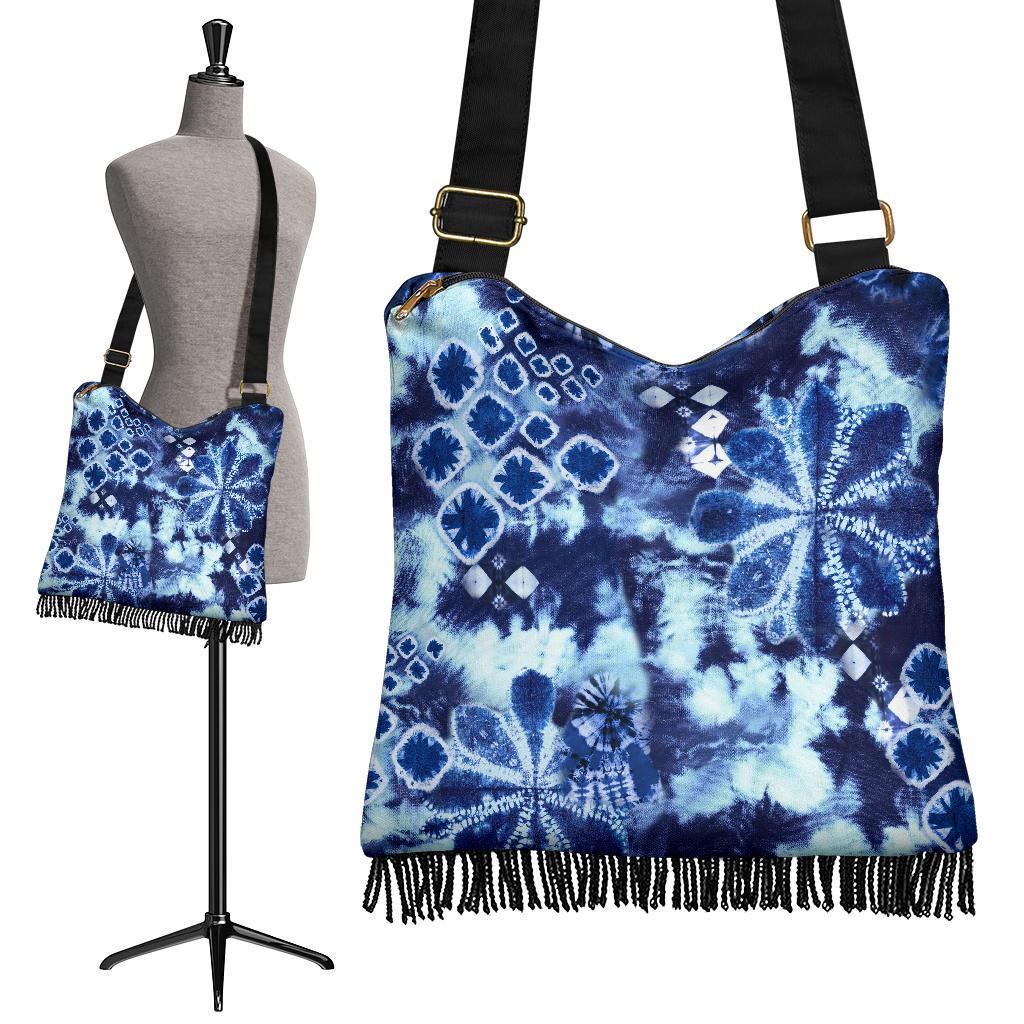 Boho Bag (Canvas) - Tie Dye Design #111 | Hobo Slouchy Bag 
