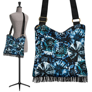 Boho Bag (Canvas) - Tie Dye Design #113 | Hobo Slouchy Bag 