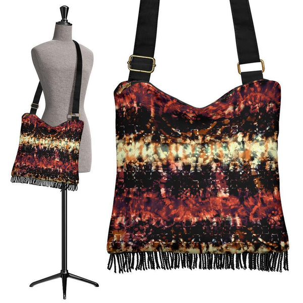 Boho Bag (Canvas) - Tie Dye Design #114 | Hobo Slouchy Bag 