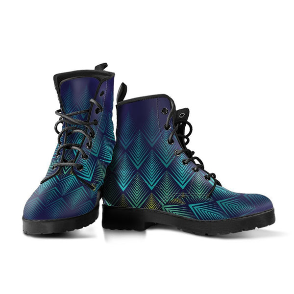 Combat Boots - 3D Pattern | Boho Shoes Women’s Boots Vegan 