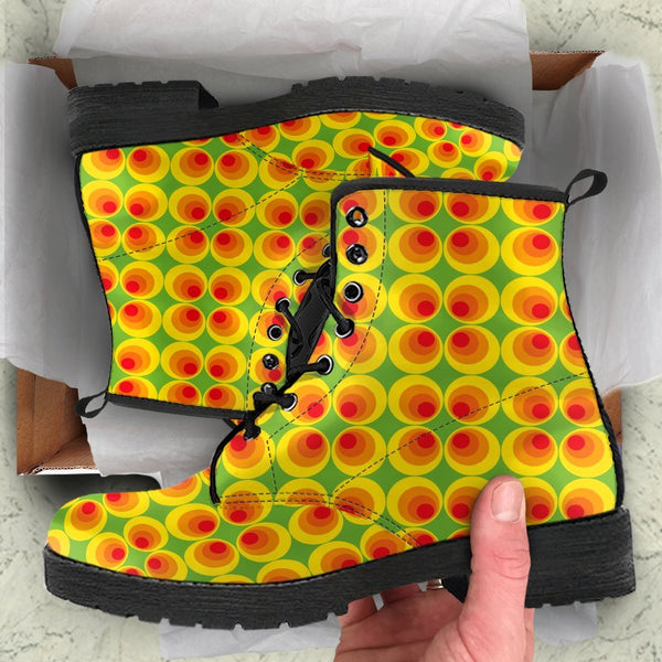 Combat Boots - 70s Psychedelic Style #5 | Custom Shoes 