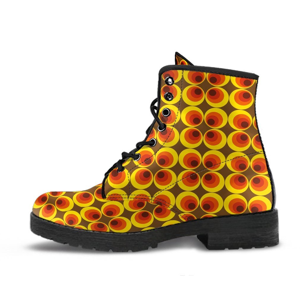 Combat Boots - 70s Psychedelic Style #6 | Custom Shoes Boots