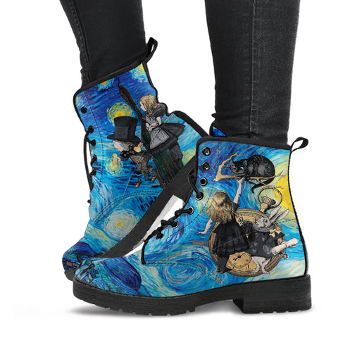 Alice in Wonderland Boots - Alice in Starry Night #103 Gray
