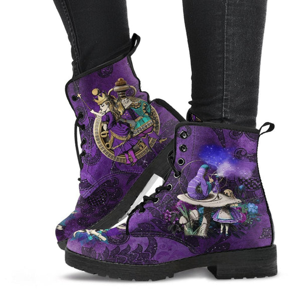 Purple Boots for Women Alice in Wonderland Gifts #21 Purple