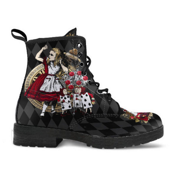 Combat Boots - Alice in Wonderland Gifts #33| Women’s Black 