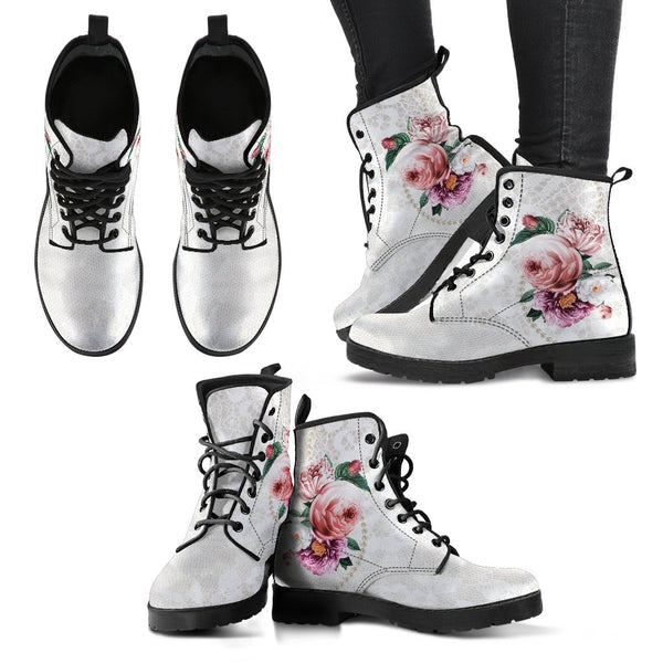 Combat Boots - Beautiful Flowers #15 | Custom Shoes Women’s 