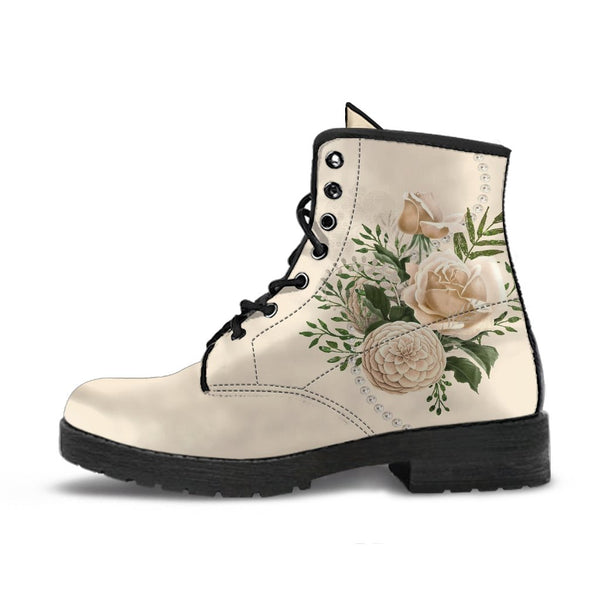 Combat Boots - Beautiful Flowers #22 | Custom Shoes Women’s 