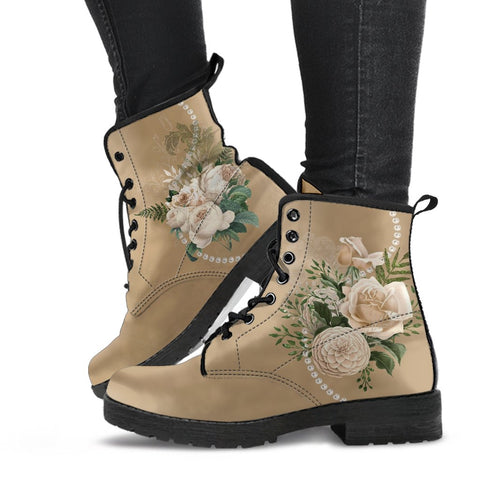 Combat Boots - Beautiful Flowers #23 | Custom Shoes Women’s 