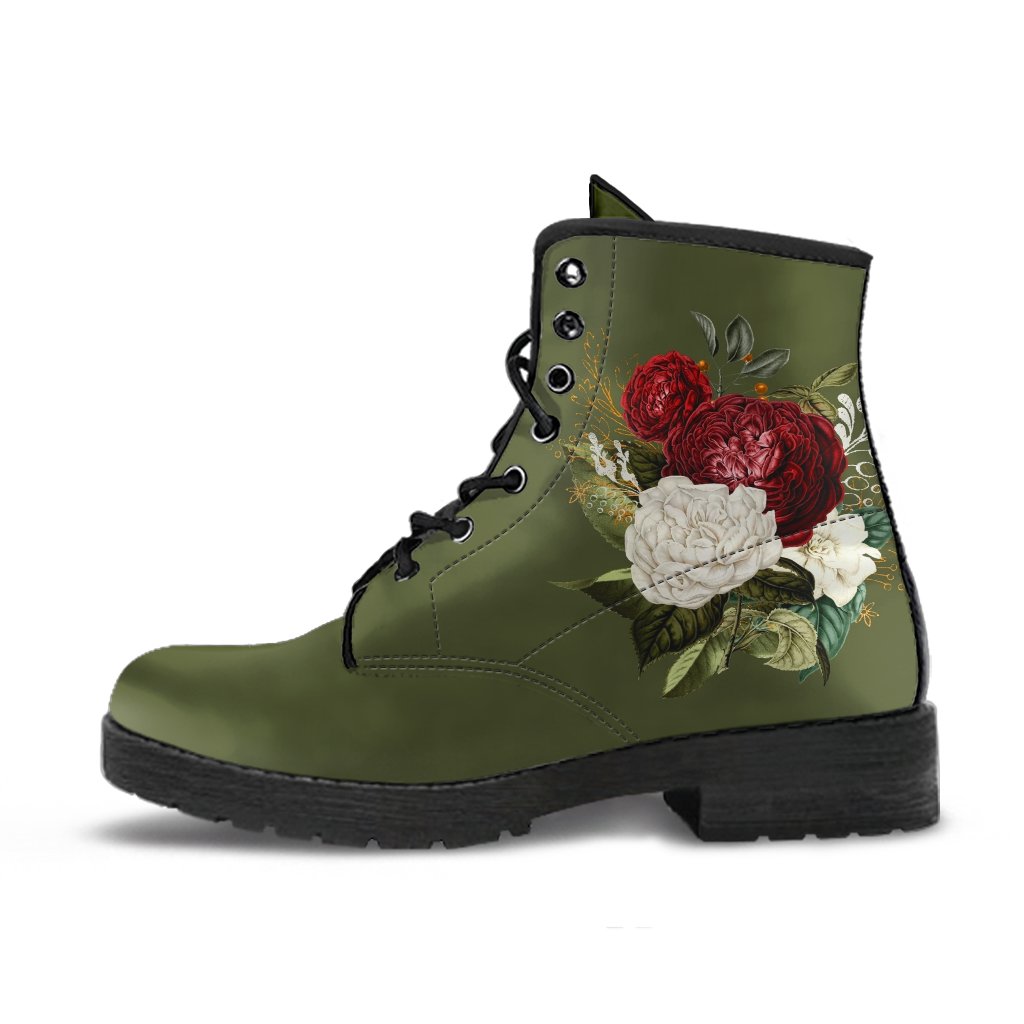 Combat Boots - Beautiful Flowers #34 | Custom Shoes Women’s 