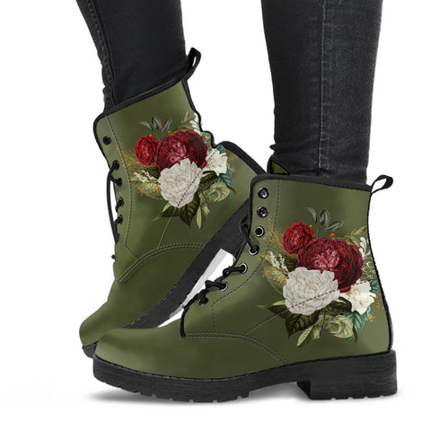 Combat Boots - Beautiful Flowers #34 | Custom Shoes Women’s 