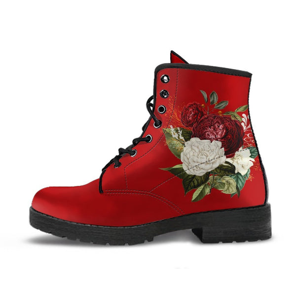 Combat Boots - Beautiful Flowers #35B | Custom Shoes Women’s