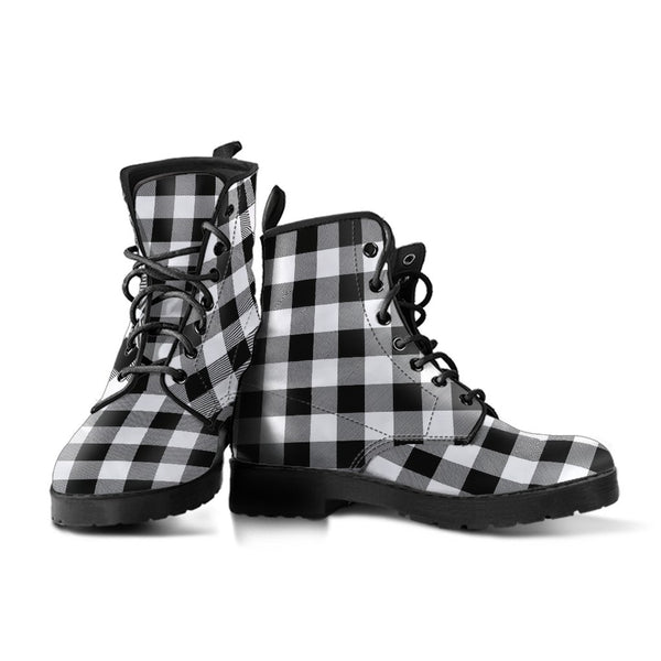 Combat Boots-Black and White Series 103 Vegan Leather | ACES